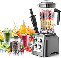 Blender for Smoothies, Blender with 68Oz. Pitcher & 20Oz. Grinder, 28000 RPM Blenders for Kitchen, Ice Crushing, Frozen Fruits, Blending