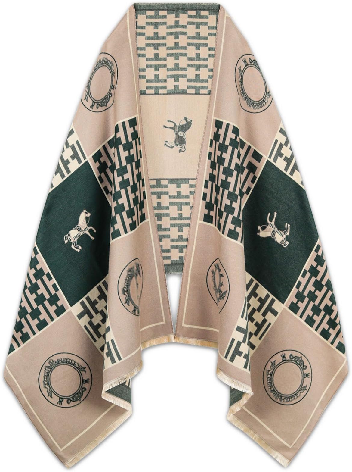 Scarfs for Women Pashmina Silky Shawl Wrap for Evening Dressing Blanket Open Front Poncho Cape