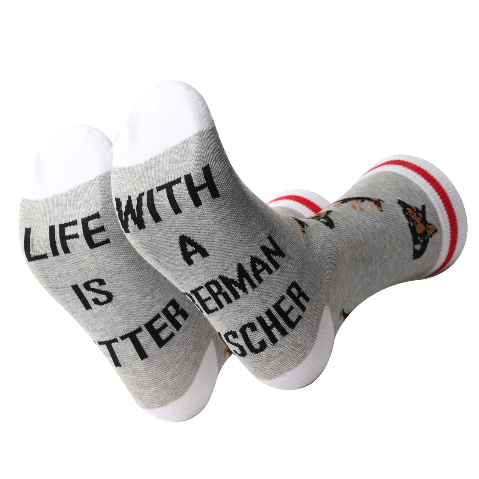 PXTIDY Doberman Pinscher Socks Doberman Dog Lover Gifts Dog Breed Gifts for Doberman Dog Owners