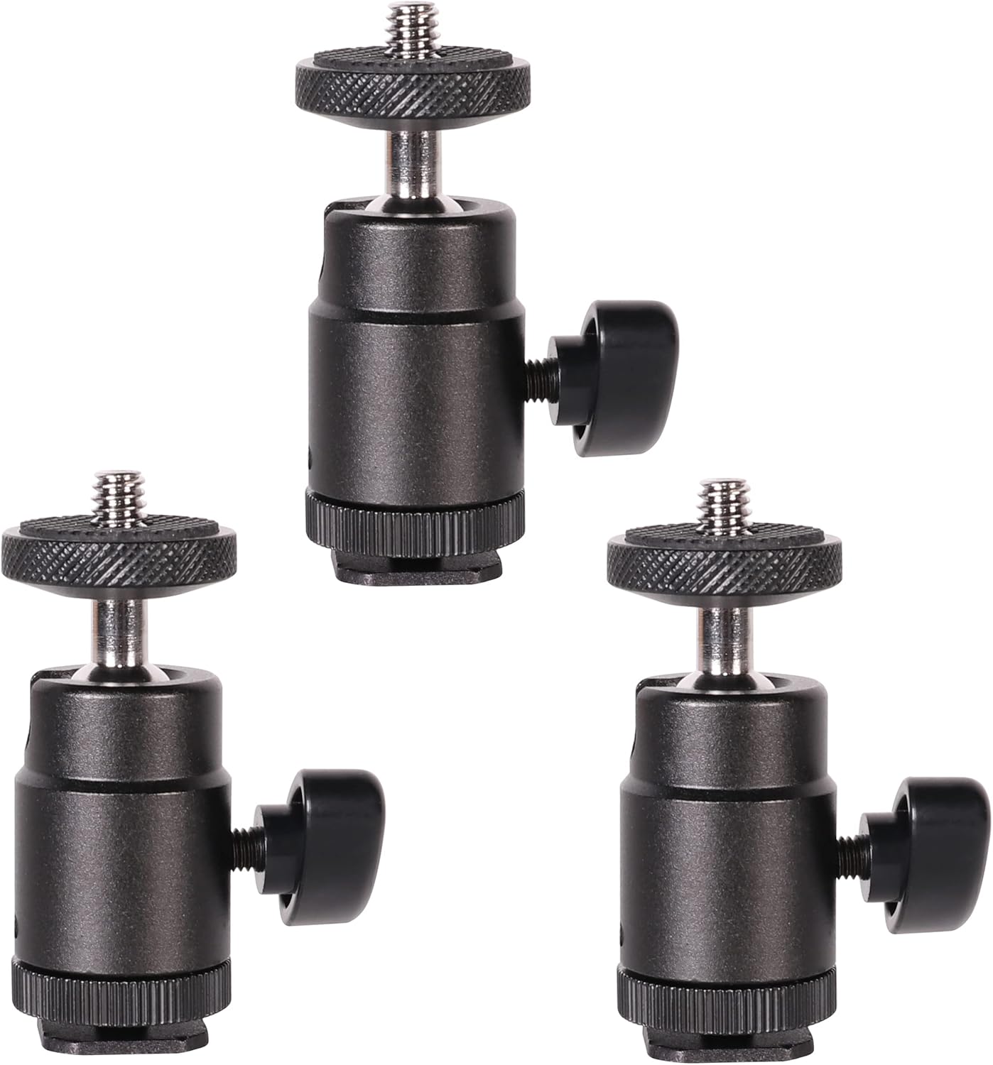 QYXINC Mini Ball Head Hot Shoe Mount with 1/4 inch Adapter