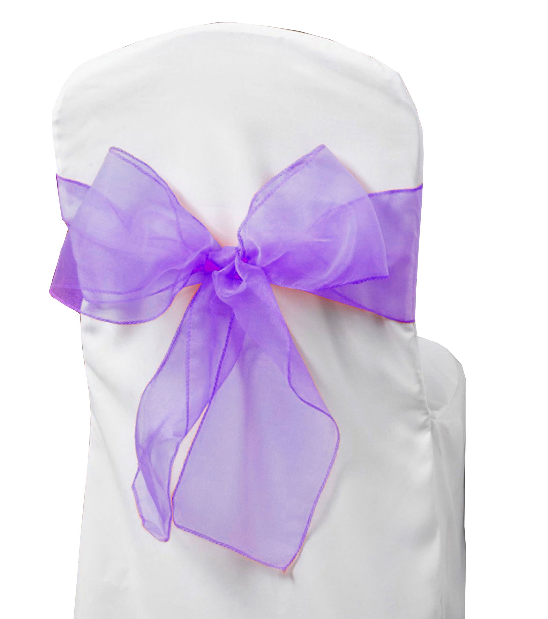 Wedding_decorations Lilac Organza Chair Sashes Wider Fuller Cover Party Decoration (, 50Pcs)