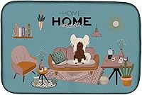 Vista 83 de Caroline's Treasures CK7824DDM - Tapete absorbente para secado de platos con diseño de bulldog inglés, rojo y blanco, para encimera de cocina, 14 x