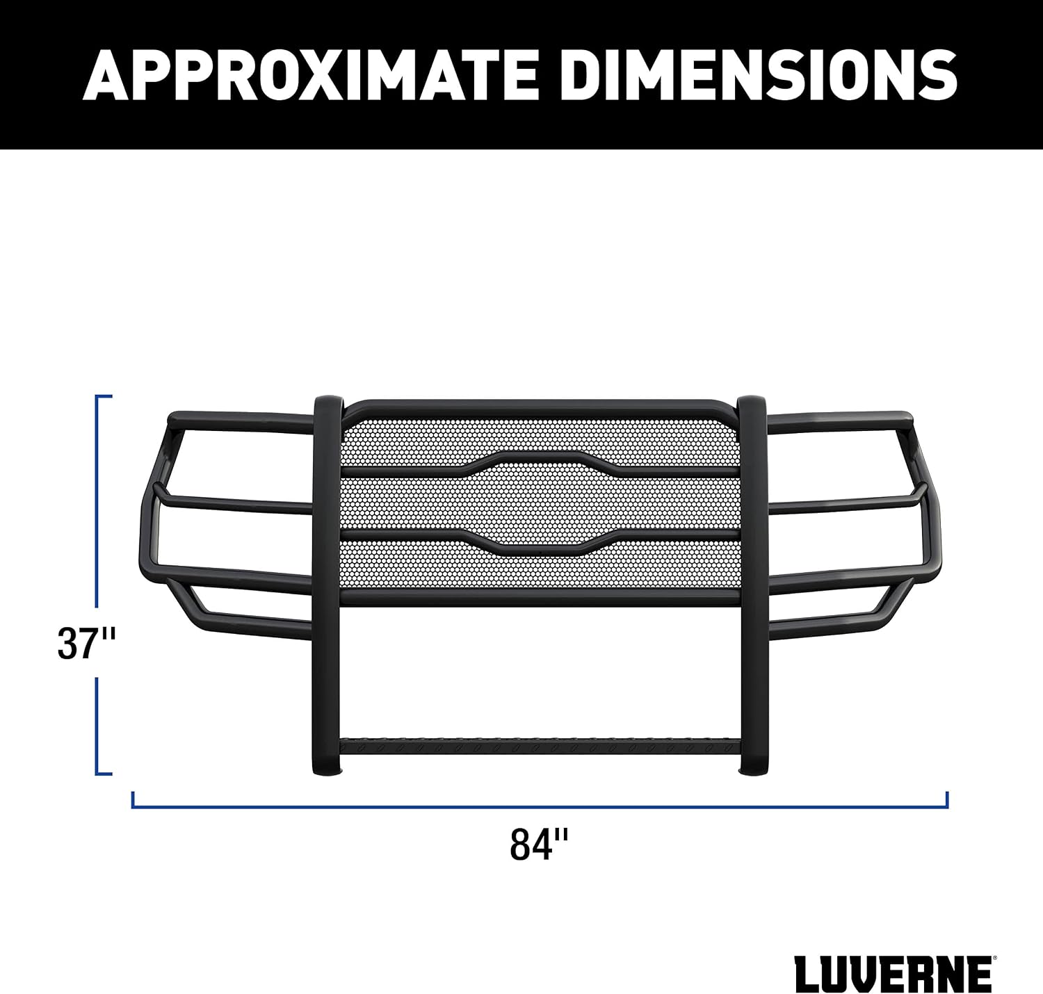 Luverne 321802 Prowler Max Black Steel Truck Grille Guard, Compatible with Select Chevrolet Silverado 1500