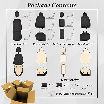 Car Seat Cover for Toyota Prius 2001-2025, Waterproof Durable Compatible Airbag, Premium Leather Seat Protector(5 Seats Luxury,Black Red)