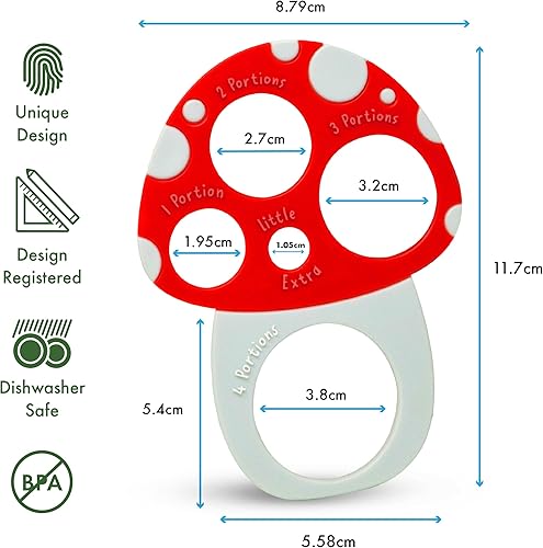 Strumento di misurazione per pasta con design stravagante a forma di fungo, strumento di misurazione per spaghetti, controllo delle porzioni, misuratore per porzioni, gadget e accessori da cucina