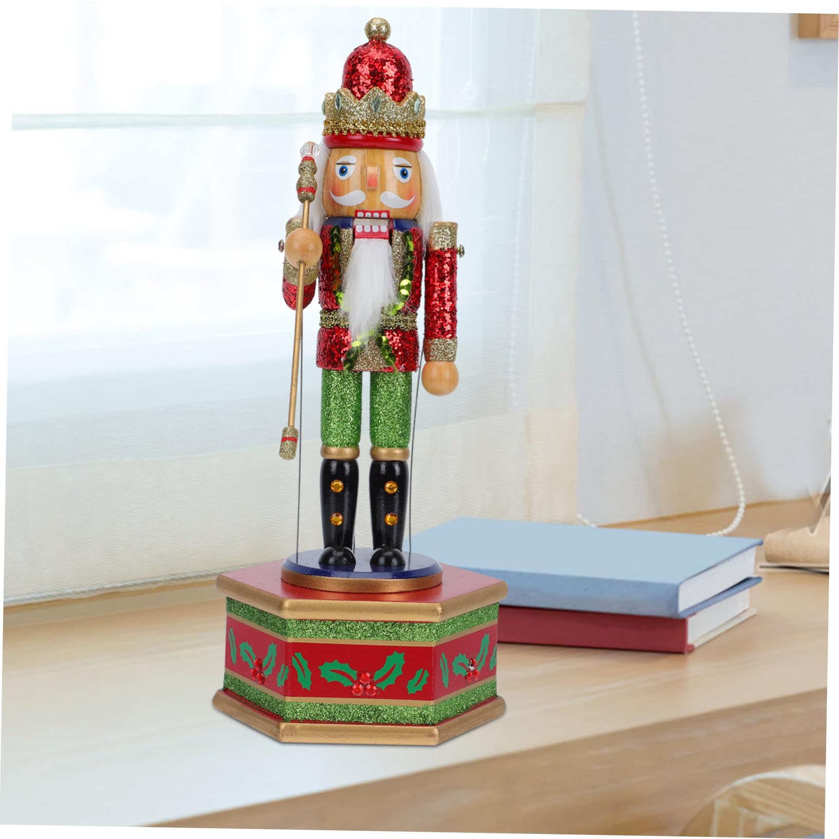 Alipis 1pezzi Schiaccianoci in Legno Decorativo Scatola di Melodie Natalizie Ornementi Musicali per Feste di Natale Regalo di Natale Forma di Strumento