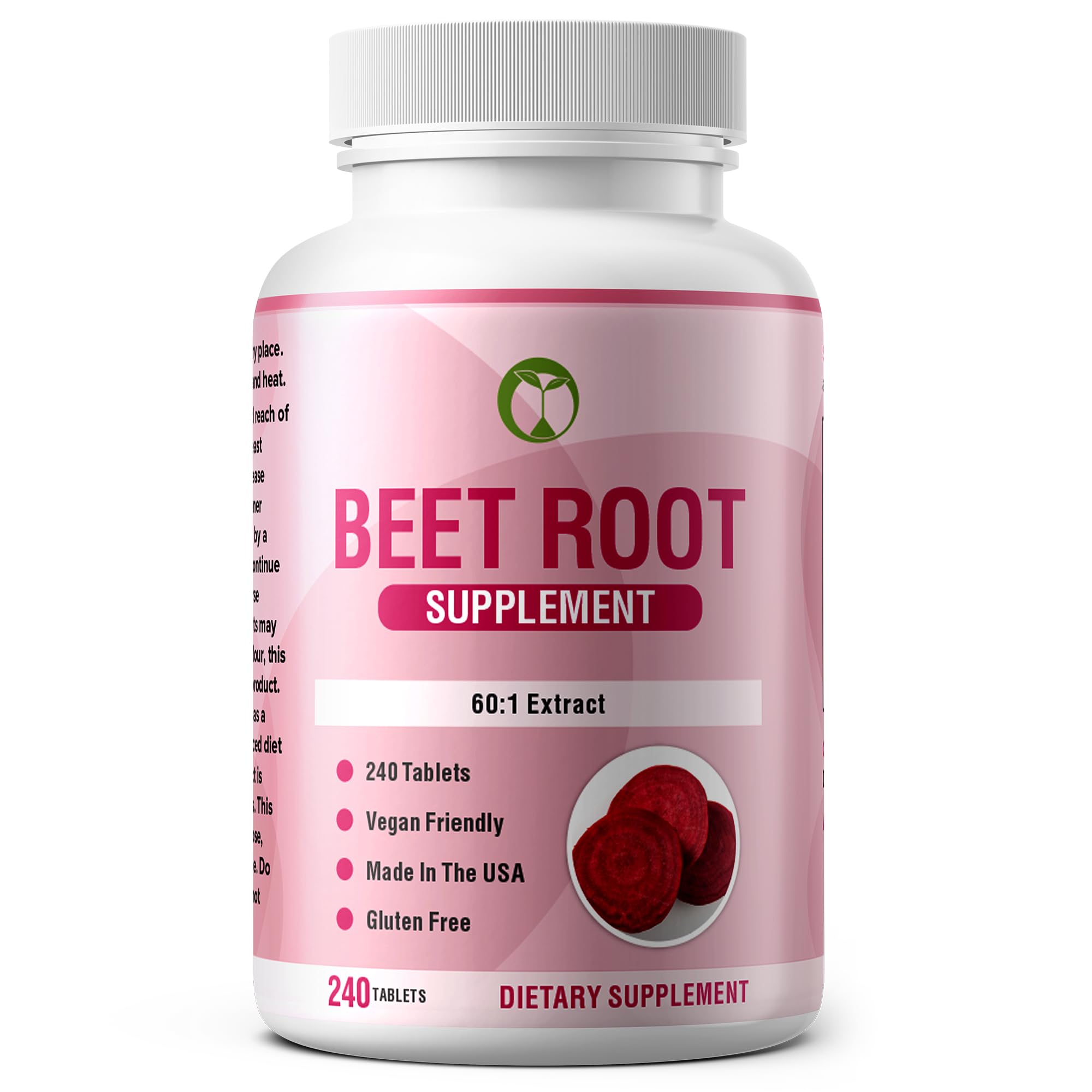 Beet Root Supplement 240 Tablets Made in The USA Beetroot Powder 150mg at 60:1 Extract Per Serving (240)