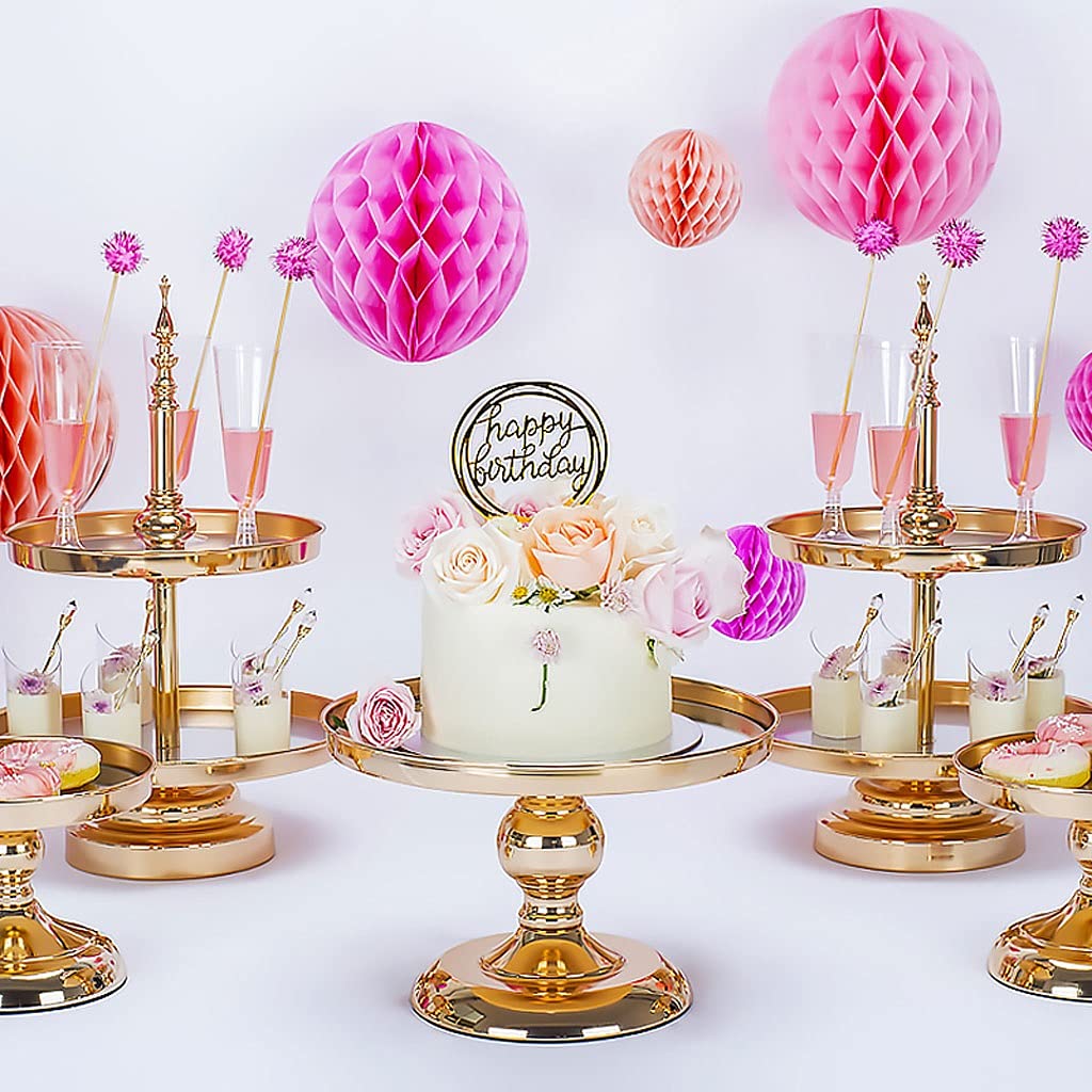 Bandejas para tartas Estante de pastel de cumpleaños Multi-capa Té Té Snack Bandería Bandeja Bandeja Postre Mesa Decoración Adorno Soporte de exhibición Adecuado para Cafe Celebraciones Soporte para T