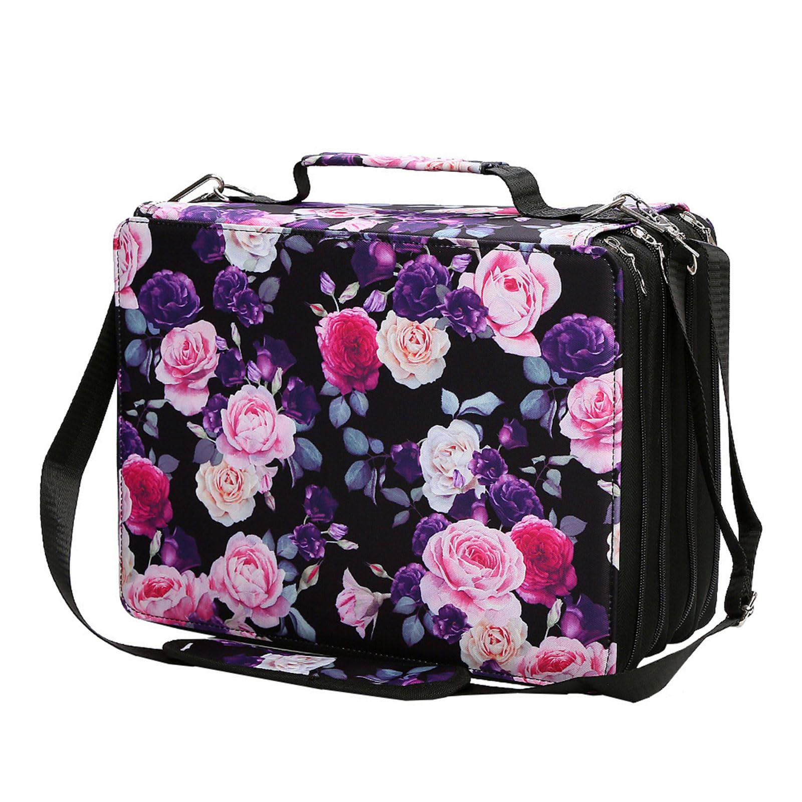 Marker Organizer Etui für 224 Marker, Aufbewahrungstasche, Kunststift Tragetasche mit Schulter und Tragegurt, Taschen für Kunstskizzen Marker