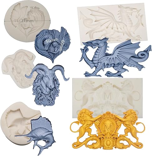 seas embroidery Molde de silicona para cocina, herramienta para hornear pasteles de dulce de azúcar, decoración de chocolate, ángeles, caballos,