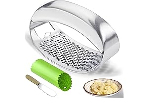 Garlic Rocker Stainless Steel Press with Built-in Bottle Opener