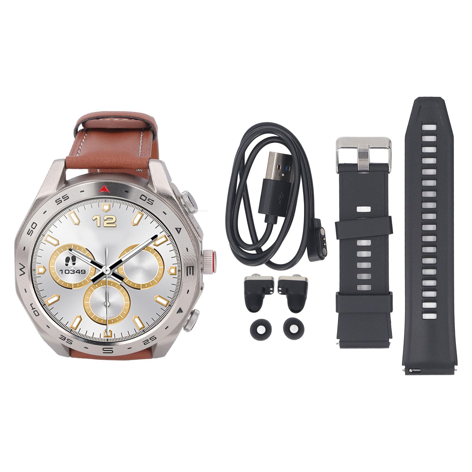 FLEXMAN Smart Watch Z Słuchawkami, 1,52 Calowy Ekran HD 2 W 1 Bluetooth Smartwatch, Fitness Tracker Playback Bluetooth Call Smartwatch I Słuchawki Dla Mężczyzny Kobiety