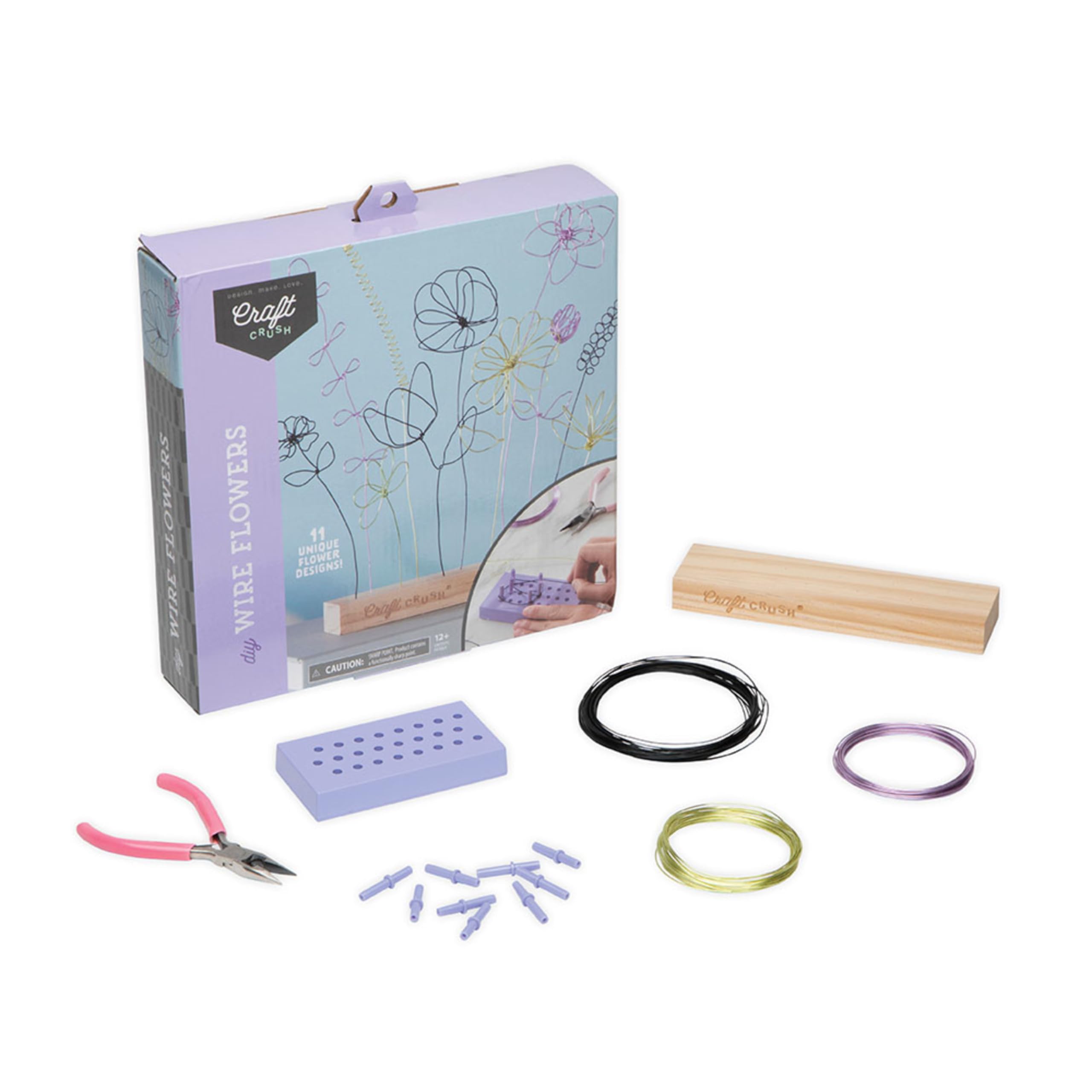 Craft Crush Wire Flowers - Create Unique Craft Wire Flower Designs with Easy to Use Tool and Guide with Display Stand - for Teens and Adults Ages 12, 13, 14, 15 and Up - Image 7