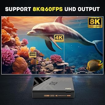 Kinhank Super Console X5 PRO Retro Gaming Console with 16000+Games, Android 12.0 OS, RockChip RK3588S, Emulator Console, 8K UHD Output,WI-FI 6,BT 5.0,AV1, SATA 3.1, Gigabit Ethernet
