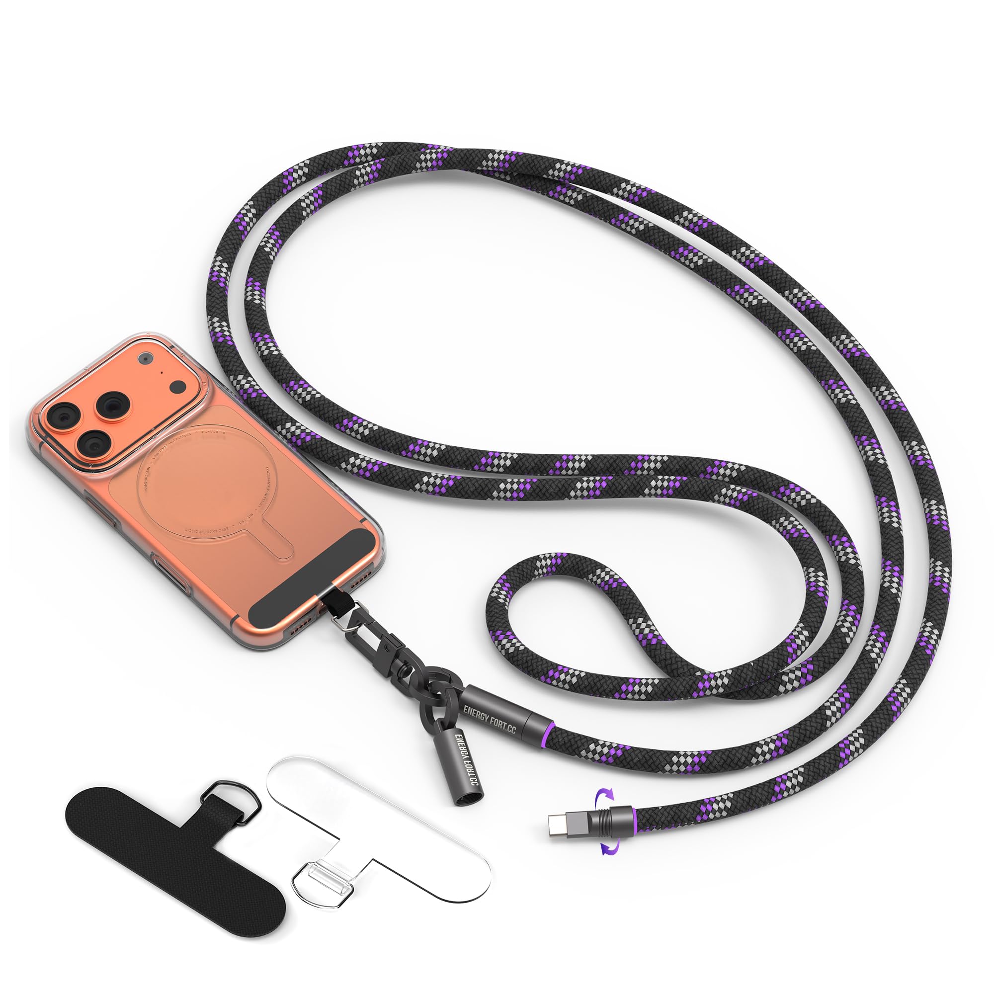 スマホストラップ グレー 全機種対応 約75cm スマホストラップ グレー 全機種対応 約75cm スマホショルダー