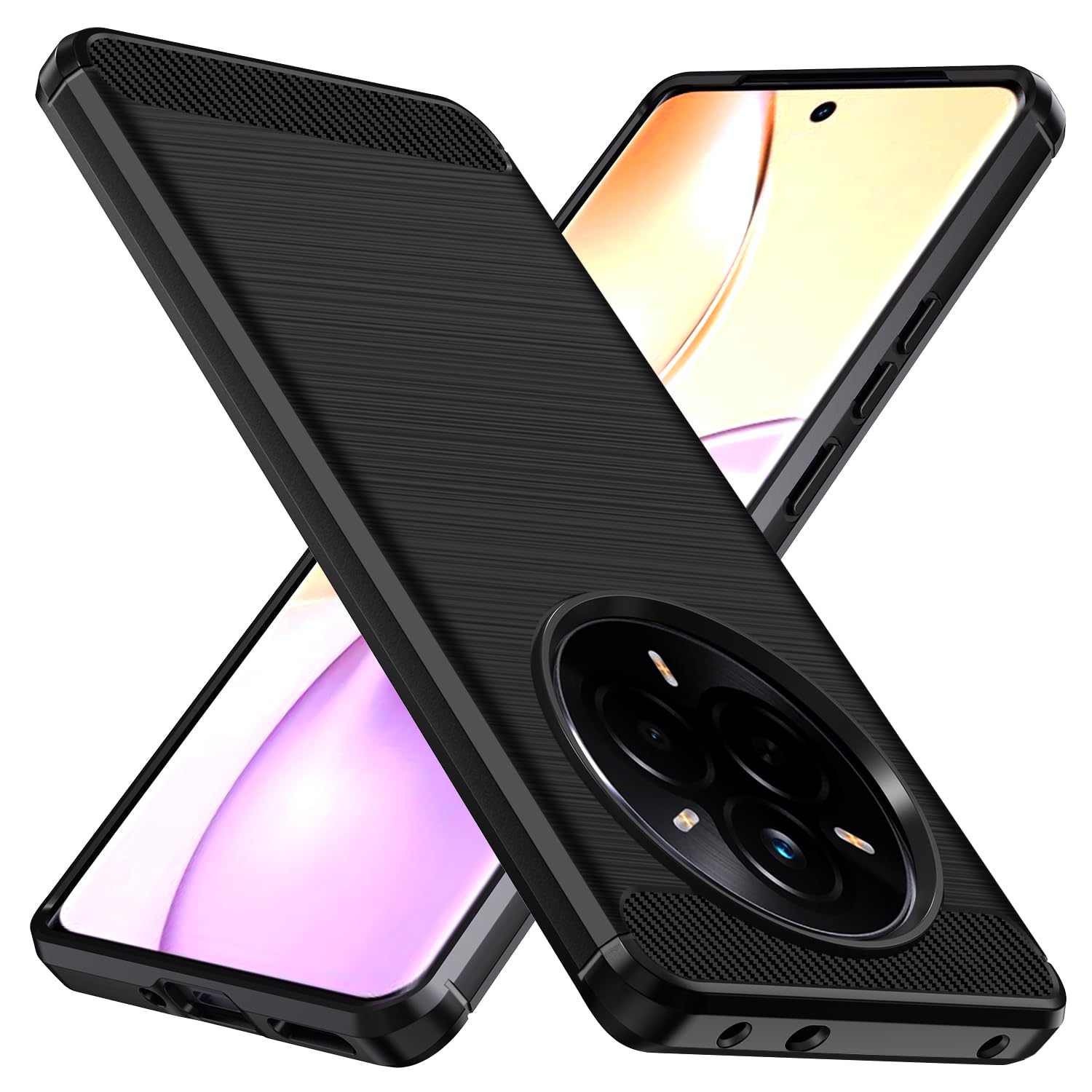 iVoler 3 in 1 Cover per Realme 14 5G / Realme 14T 5G con 2 Pezzi Pellicola Vetro Temperato, Custodia Antiurto Anti-Graffio Trasparente, Sottile Morbida in Silicone TPU Protettiva Case