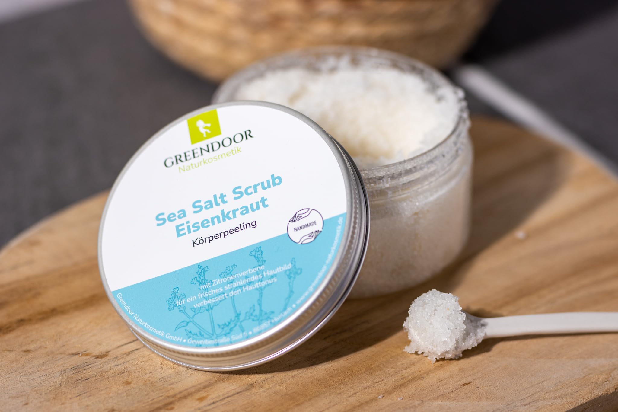 Greendoor Sel De Mer Gommage Verveine, Peeling sans Plastique, Cosmétique naturelle