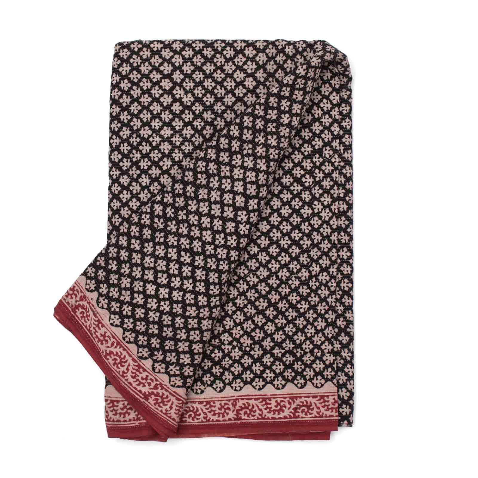 Bagru Print Cotton Fabric for Women's Kurti, Dress, Patiala, Palazzo and Chudidar (Indigo Base Dabu Print)-image-6
