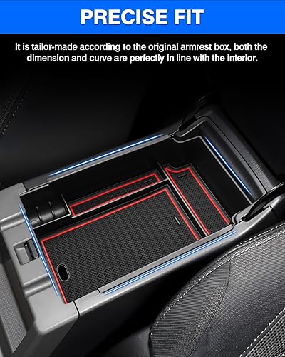 Miniatura 7 de Autorder Organizador de consola central para Subaru Crosstrek 2024, caja de almacenamiento para reposabrazos, bandeja de inserción secundaria con 2