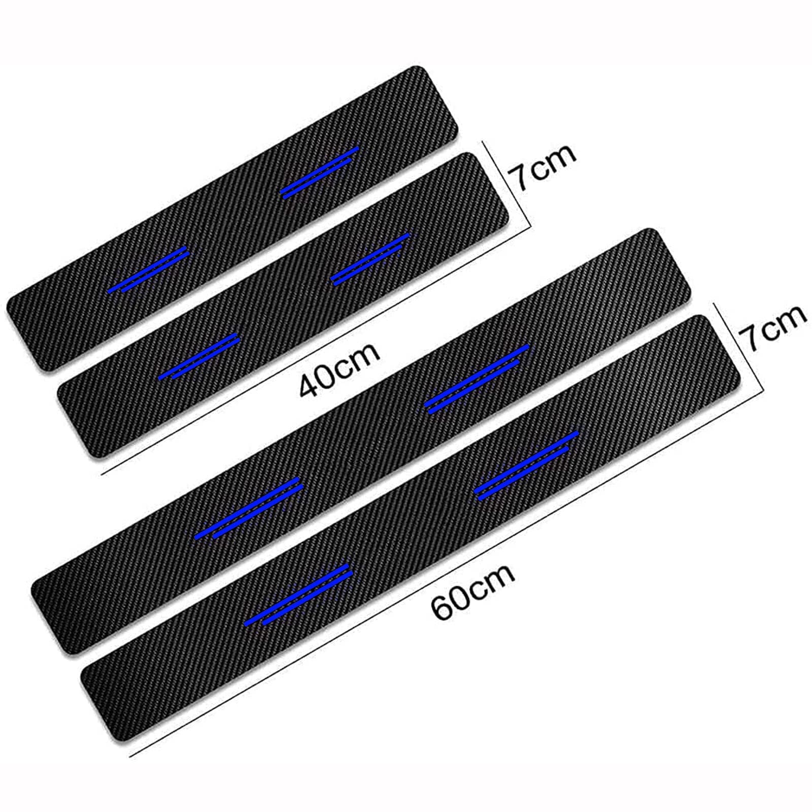 4 Stuks Auto Koolstofvezel Instaplijsten Kick Platen voor VW UP! 5