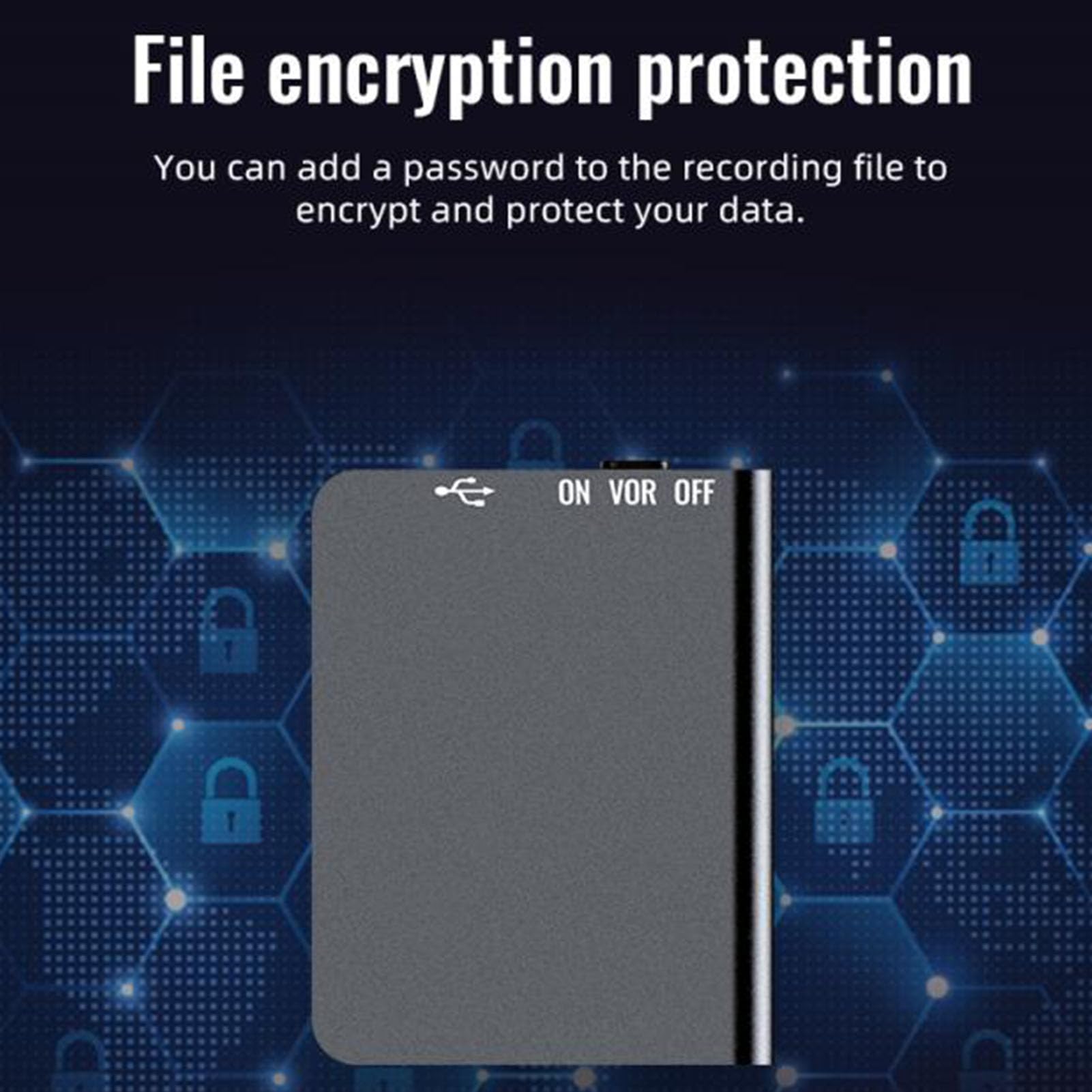 Grabadora de Voz, Reducción de Ruido HD Grabadora Activada por Sonido de Espera Ultralarga con Reproductor MP3 HiFi, para Conferencias, Reuniones, Entrevistas (32GB)