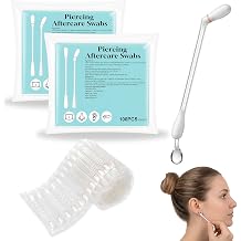200 Piercing Aftercare Swabs Disposable Individually Wrapped