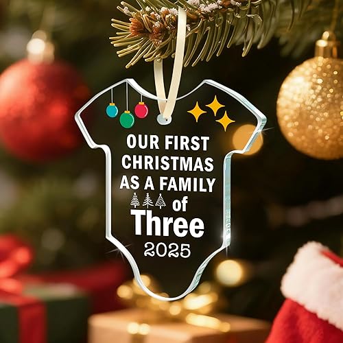 Miniatura 3 de Regalos para la familia adorno de cristal para bebé, recuerdo de vacaciones para nuevos padres, regalo perfecto de Navidad o Año Nuevo para familia