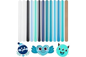 HTVRONT 13 Sheets of Various Blue Heat Transfer Vinyl for Shirts