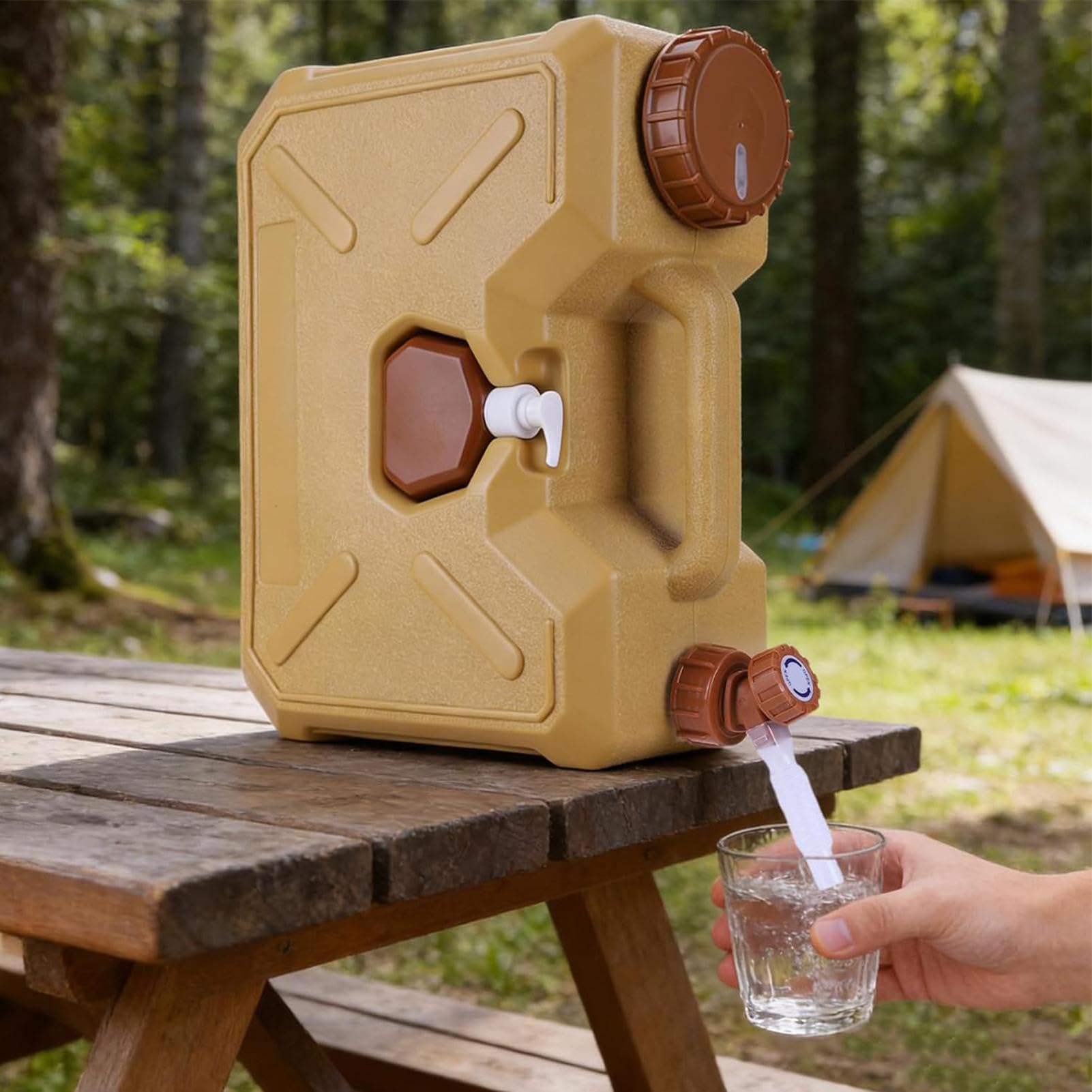 Generisch Tanica dell'acqua con rubinetto, contenitore per acqua potabile da 12 l, a prova di perdite e resistente all'usura, per camper, escursionismo, campeggio, picnic, roulotte