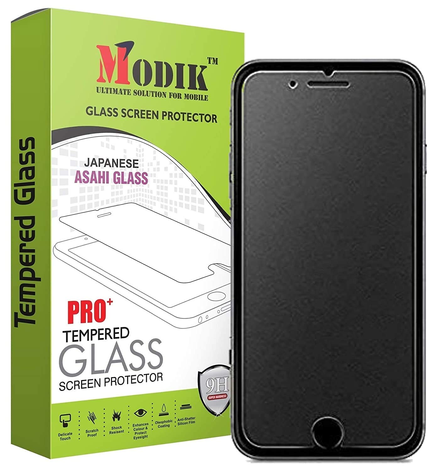 MODIK® Matte Tempered Glass Screen Protector for Apple iPhone 7 Plus / 8 Plus with Installation kit (Full Matte Glass only for Main Display Screen Area)