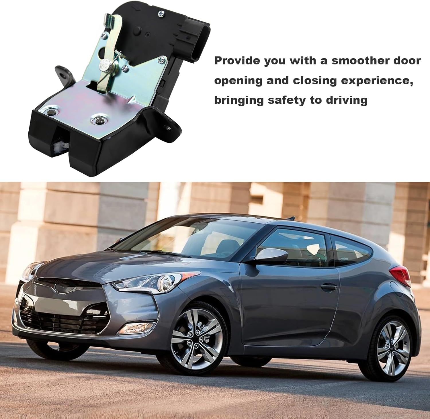 Saihisday 81230-2V000 Tailgate Latch Lock Assembly Replacement for Hyundai Veloster 1.6L V4 Engin 2012-2017 Rear Tail Gate Latch Trunk Lock Actuator Motor