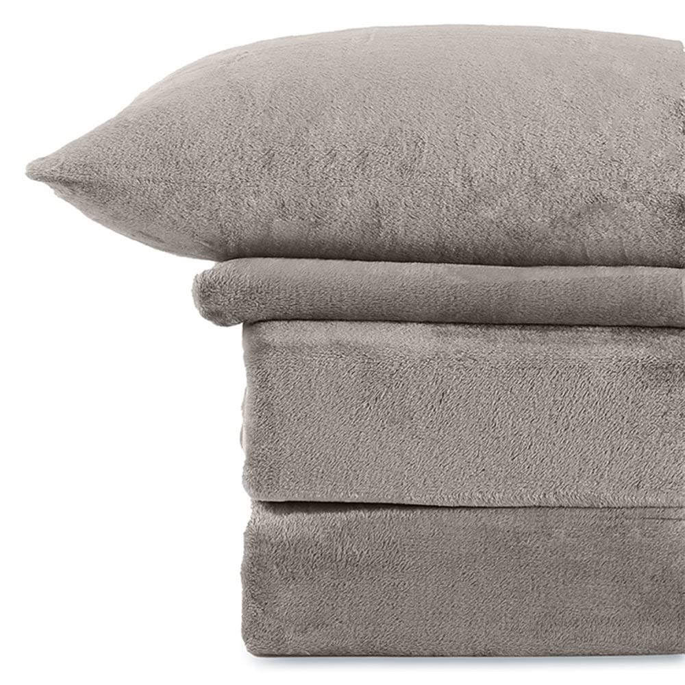 Berkshire Blanket VelvetLoft® Sheet Set,Velvety Soft Sheets Set,Soft Heavyweight Sheets with Deep Pocket,3 Piece (Twin, Dove Grey)