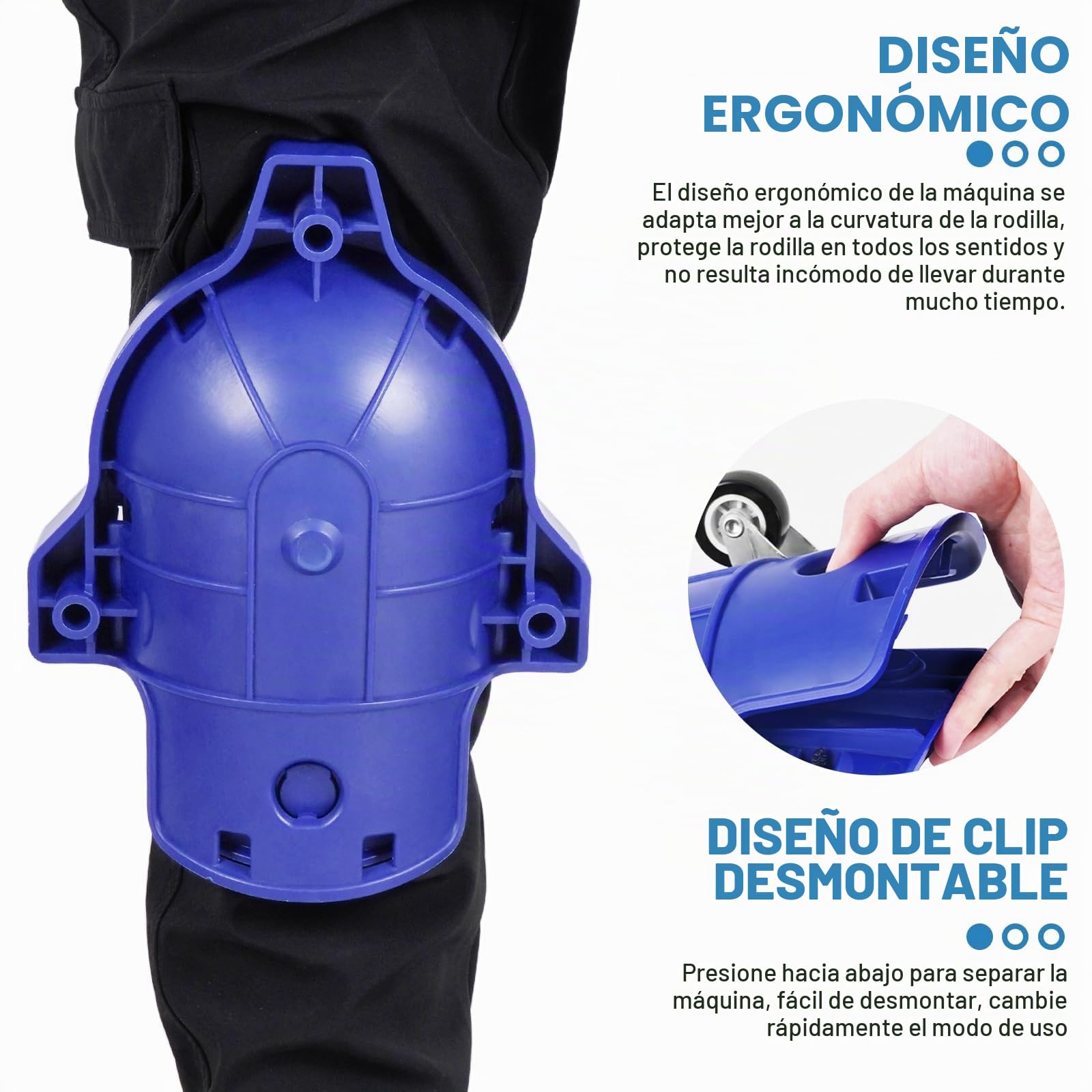 MXBAOHENG Rodilleras Enrollables Rodilleras con Ruedas para el trabajo de construcción