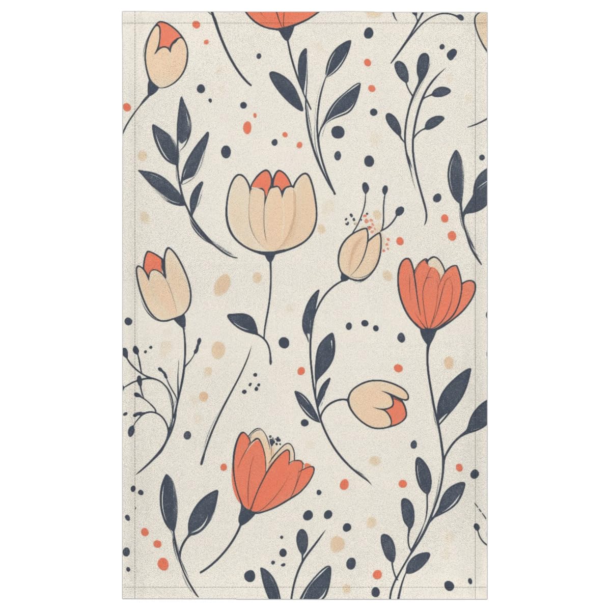 Sabokido Natural Flower Kitchen Towels Set of 2 Floral Themed Dish Towels Bar Absorbent Cleaning Tea Towel for Home Dining Restaurants