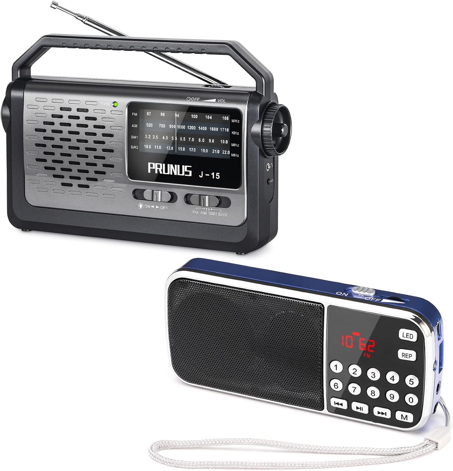 PRUNUS J-189 Bluetooth AM FM Radio 
