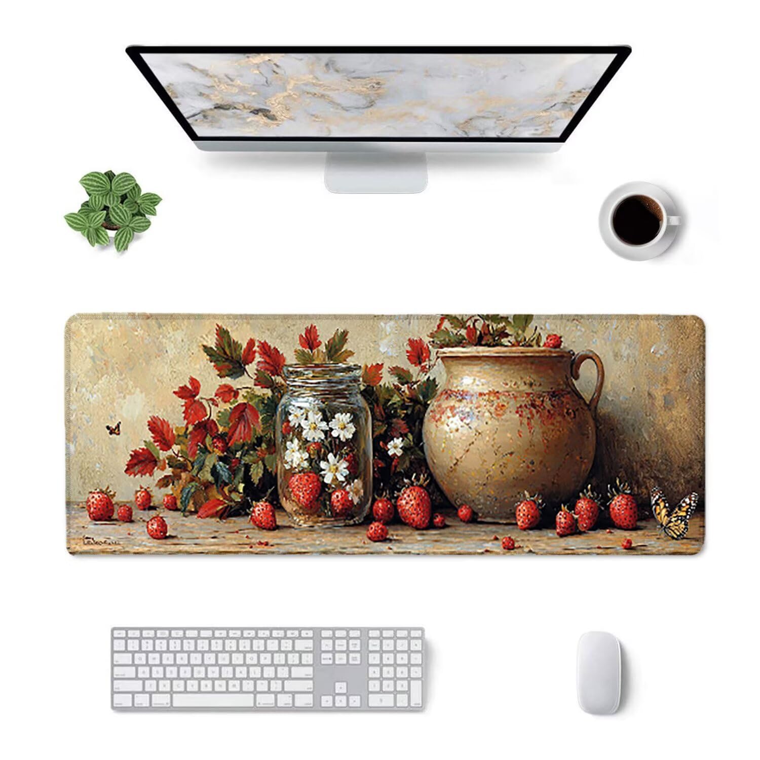Tappetino per Mouse XXL 1600 x 800 x 3mm Tappetino Mouse Gaming Grande, Mousepad con Base in Gomma Antiscivolo, Tappeto per Tavolo da Gaming per Mouse e Tastiera, Accessori PC, Regalo (Zen) V-72