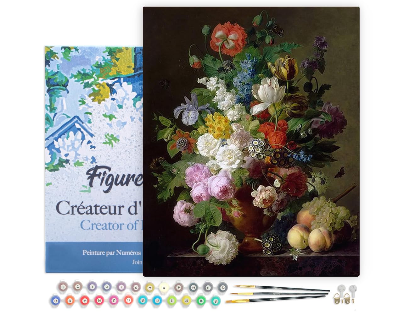 Figured'Art Vase of Flowers Paint by Numbers Kit