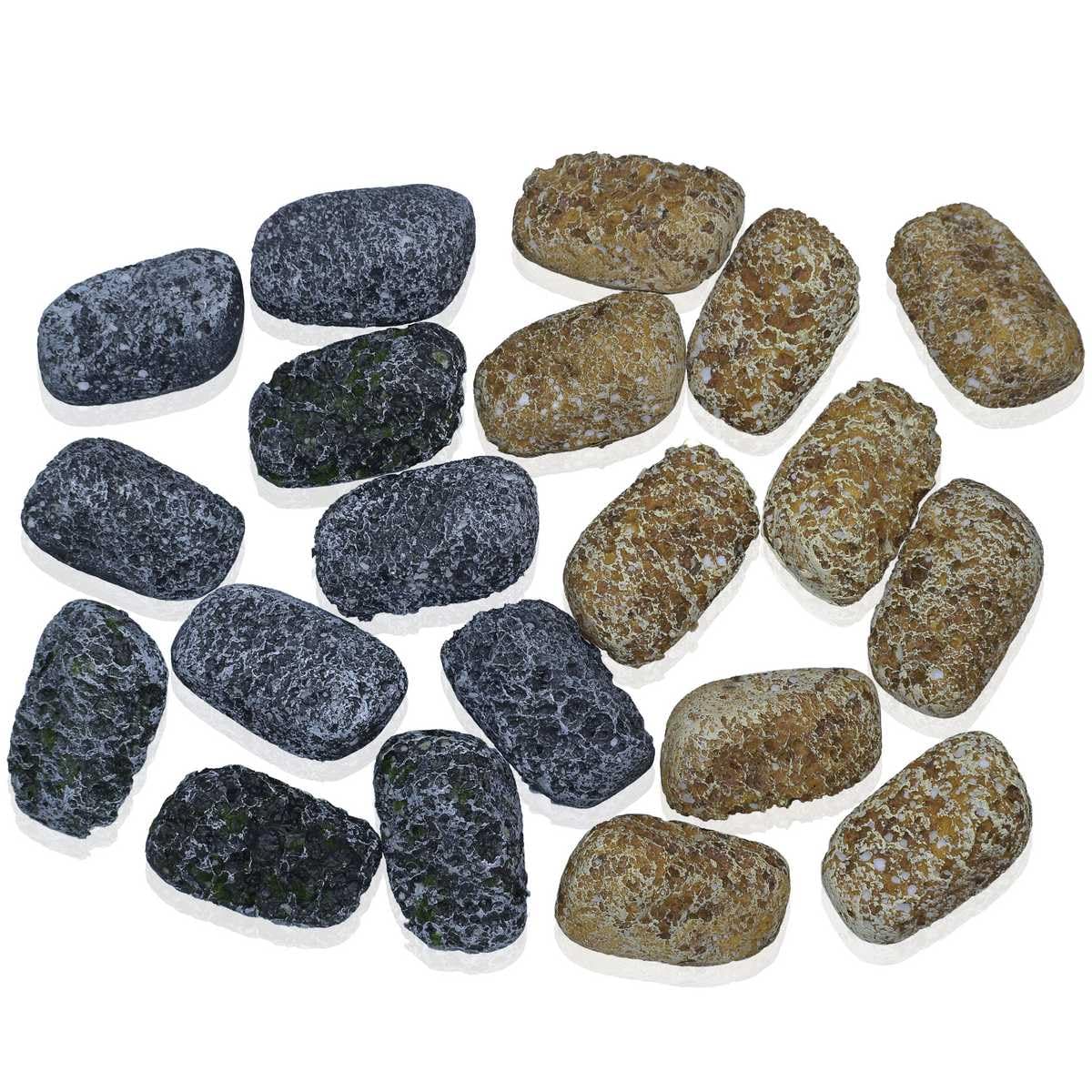Eoast Artificial Stone Decoration Natural Colour Snow Black and Yellow Mixed Stones Pebbles for Garden, Landscaping and Home Decor Light Weight.-image-12