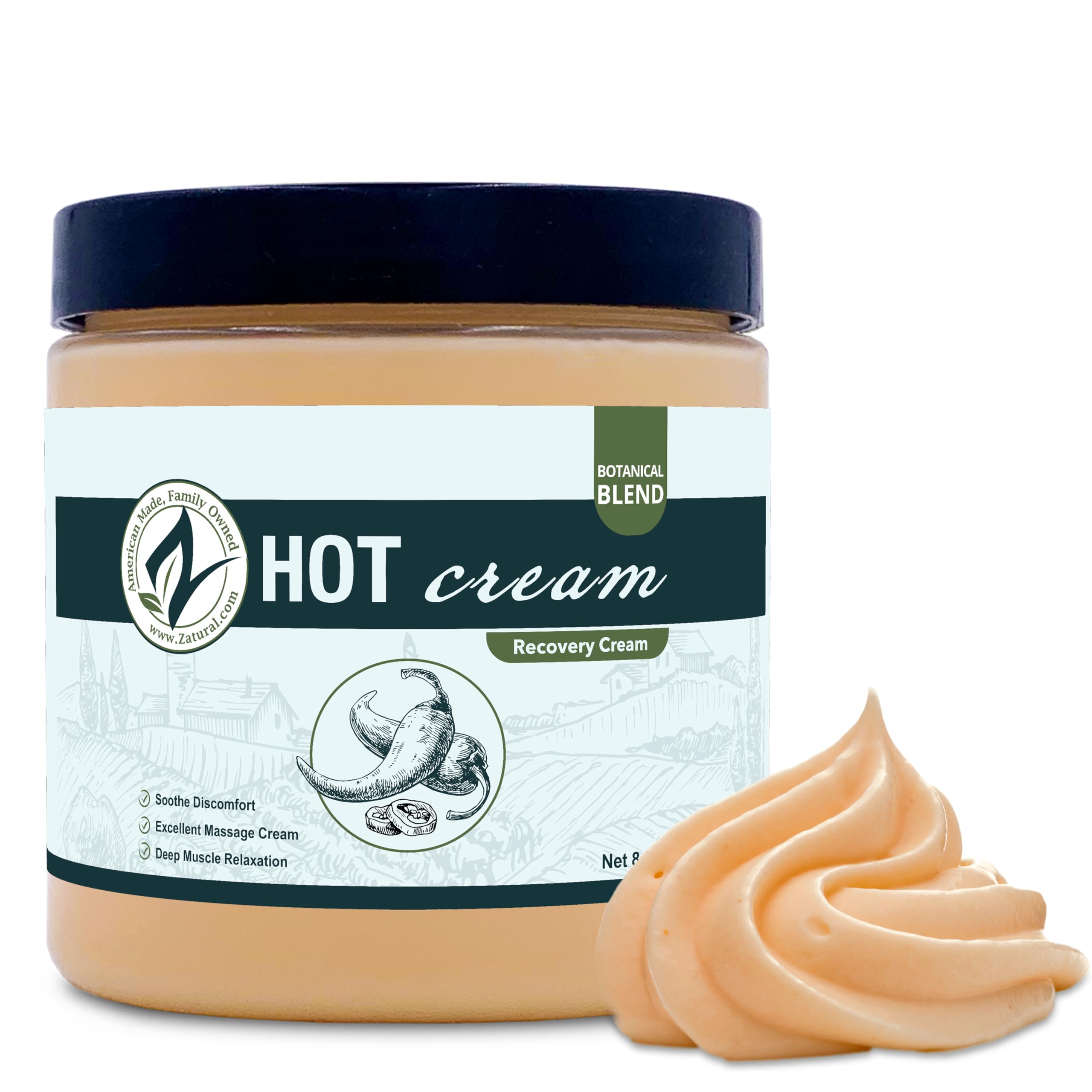 Organic Hot Cream-Cellulite Cream-Muscle Rub-Slimming Cream-Pain Relief-Body Wraps-Belly Fat-Skin Firming & Weight Loss-Professional Therapeutic Grade-Doctor Formulated (240ml)