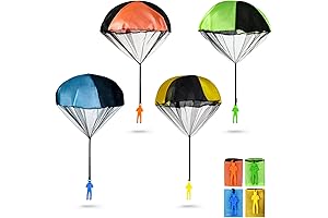 Parachute Army Soldiers Outdoor Toys, 4 Pack Tangle Free Throwing Toy Parachutes