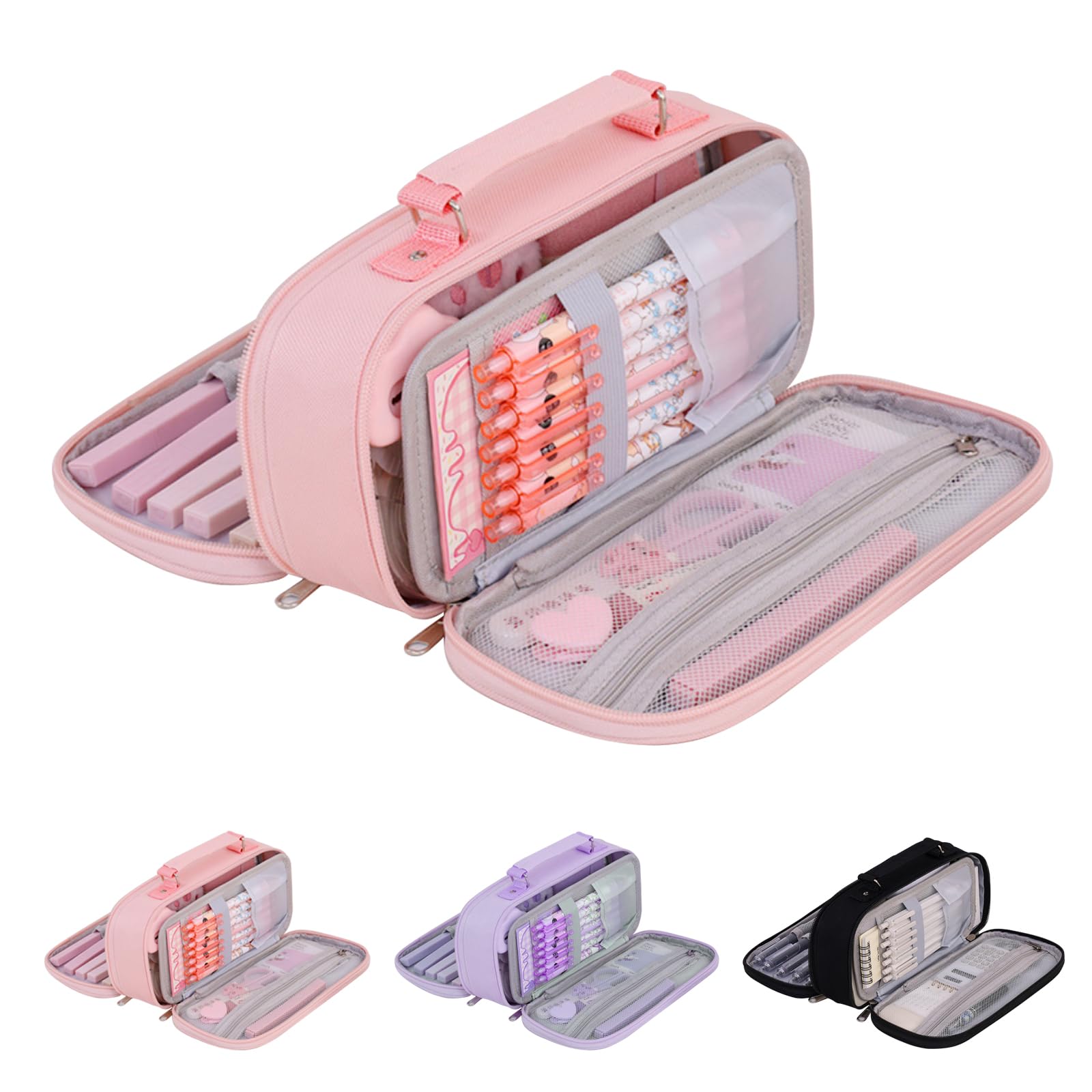 Besttravel Big Capacity Pencil Case Large Capacity Pen Bag for Students Stationery Pouch Pencil Box Desk Organizer with Smooth Zipper Portable Pencil Pouch for School Office Supplies