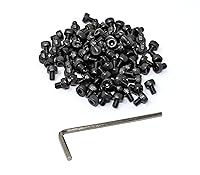 Vista 206 de iexcell Juego de 50 tornillos M4 x 20/25/30/35/40 de acero de aleación de grado 12.9, acabado de óxido negro