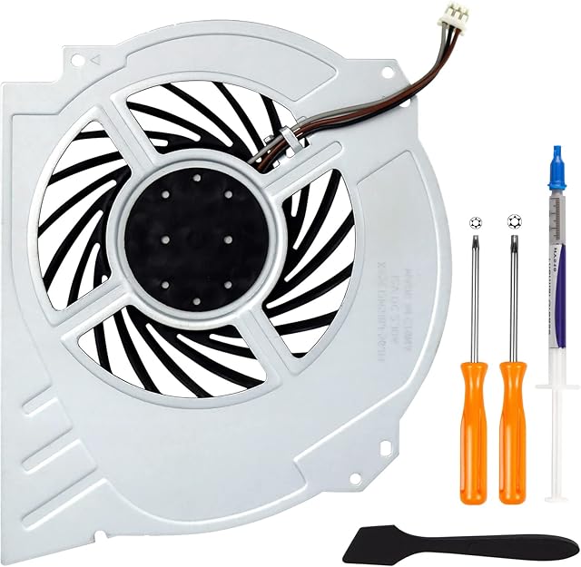 S-Union New Replacement Internal Cooling Fan for Sony Playstation 4 PS4 Pro CUH-7xxx CUH-7000 Cuh-7000Bb01 CUH-7215B 7000-7500 6X29Frs Series G95C12MS1CJ-56J14 KSB1012H Series (Come with Tools)