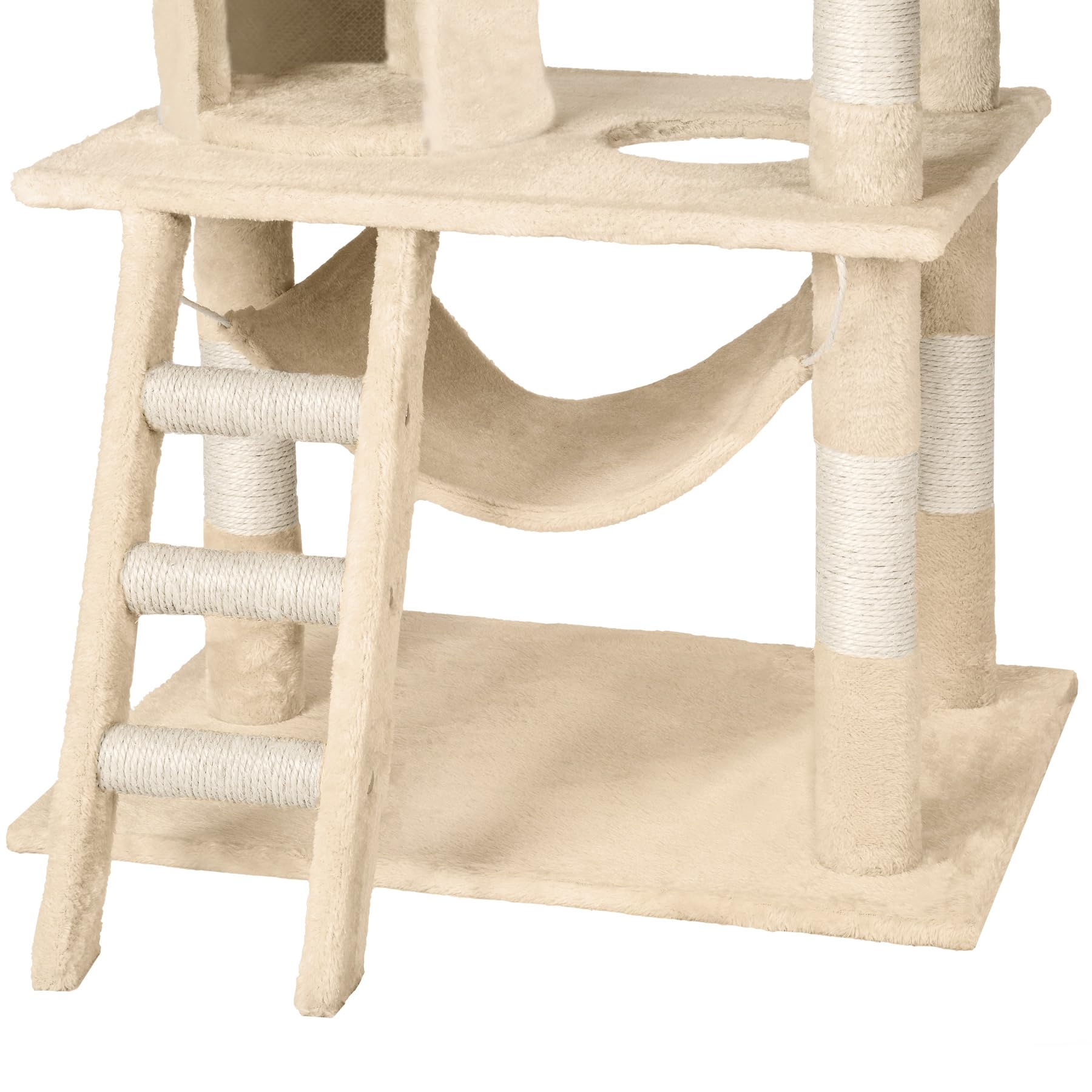 TecTake Rascador Árbol para gatos 86x49x141cm (beige | no. 402279)