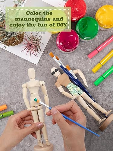 Miniatura 7 de ANPHSIN 4 soportes de madera para plantas de aire, soporte único articulado para plantas de aire con posturas ajustables, contenedor de exhibición