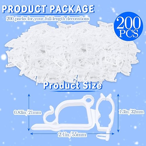 Miniatura 3 de Clips de luz de Navidad multiusos, clips de luz navideños para luces C7 y mini, clips de luz de vacaciones para interiores y exteriores, paquete de