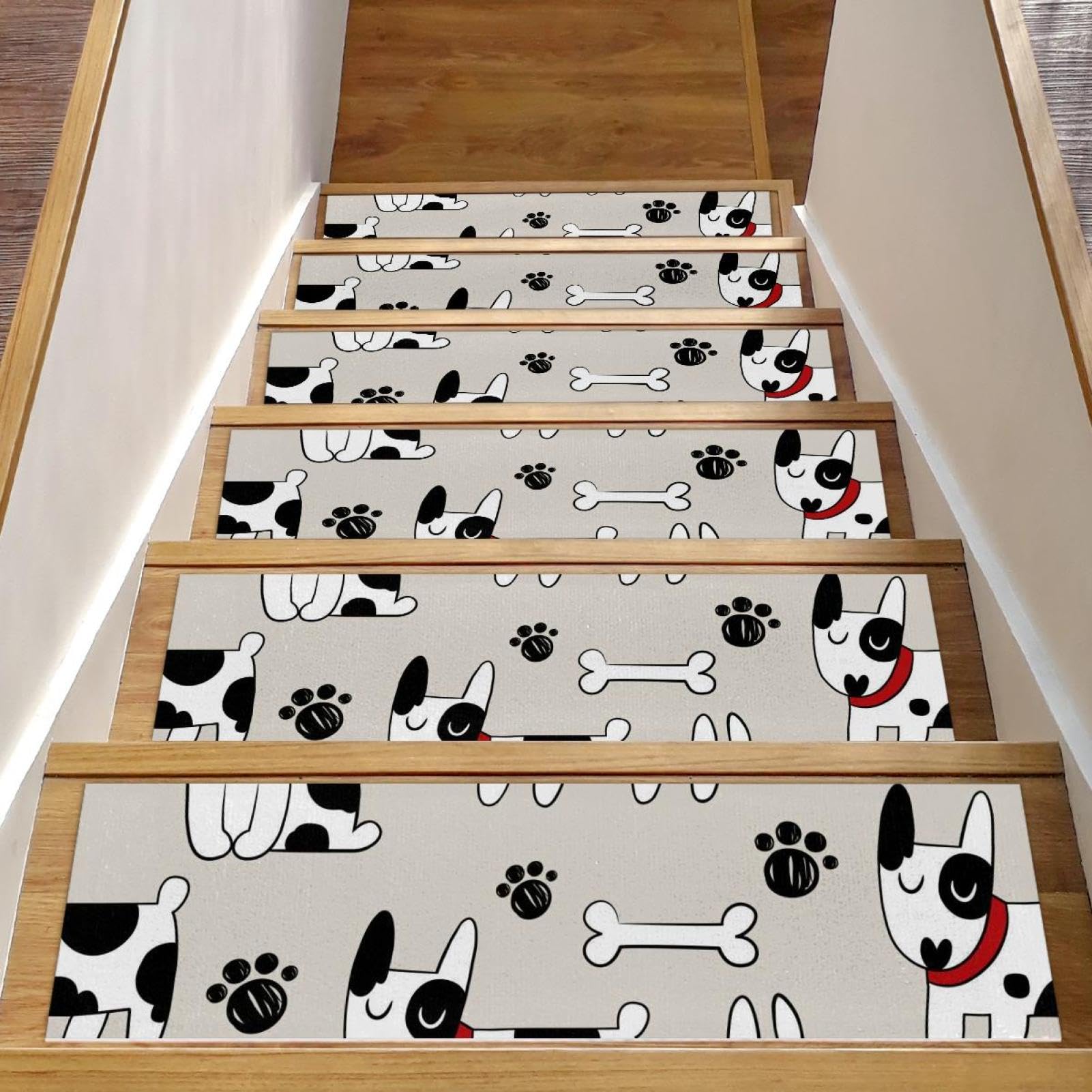 Alfombra antideslizante para escaleras interiores que evita caídas de niños y mascotas