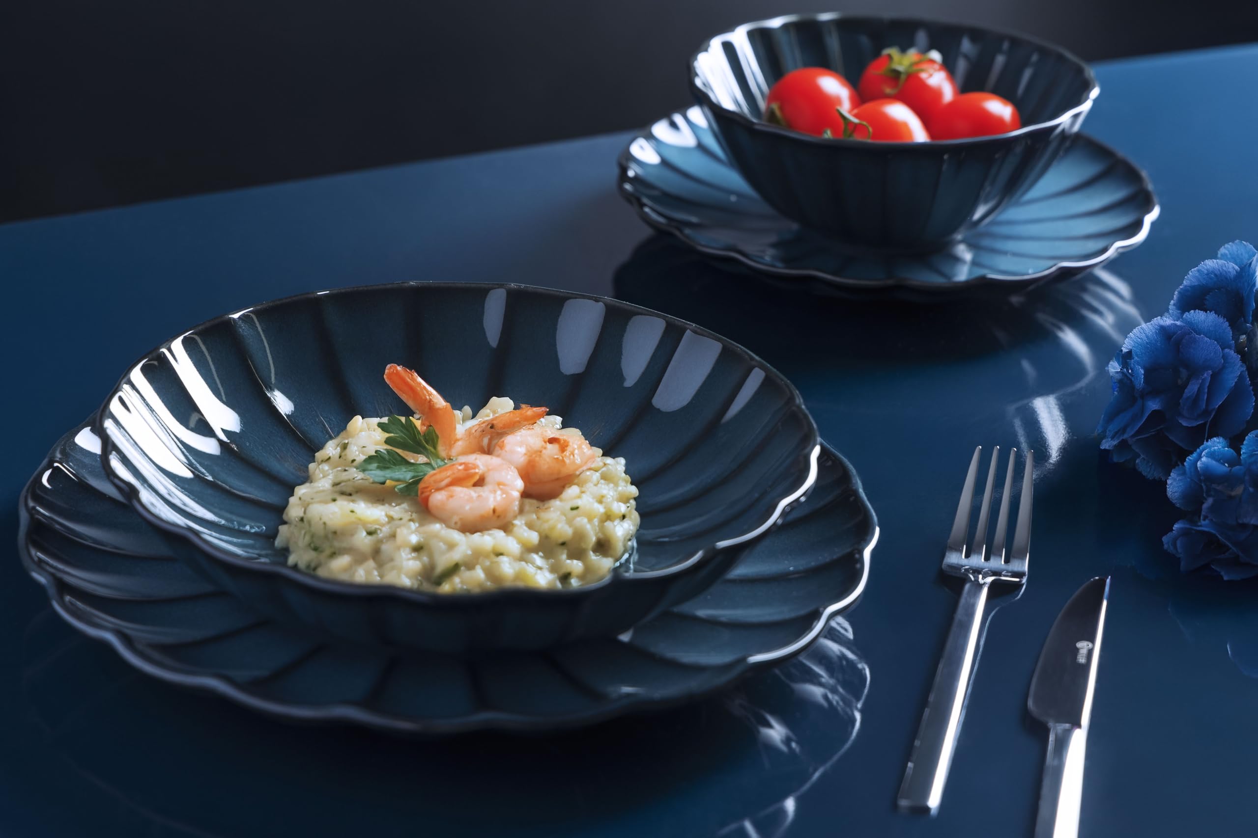 WOLFF - Bowl de Cerâmica Scallop Azul 15cm x 6cm | Amazon.com.br