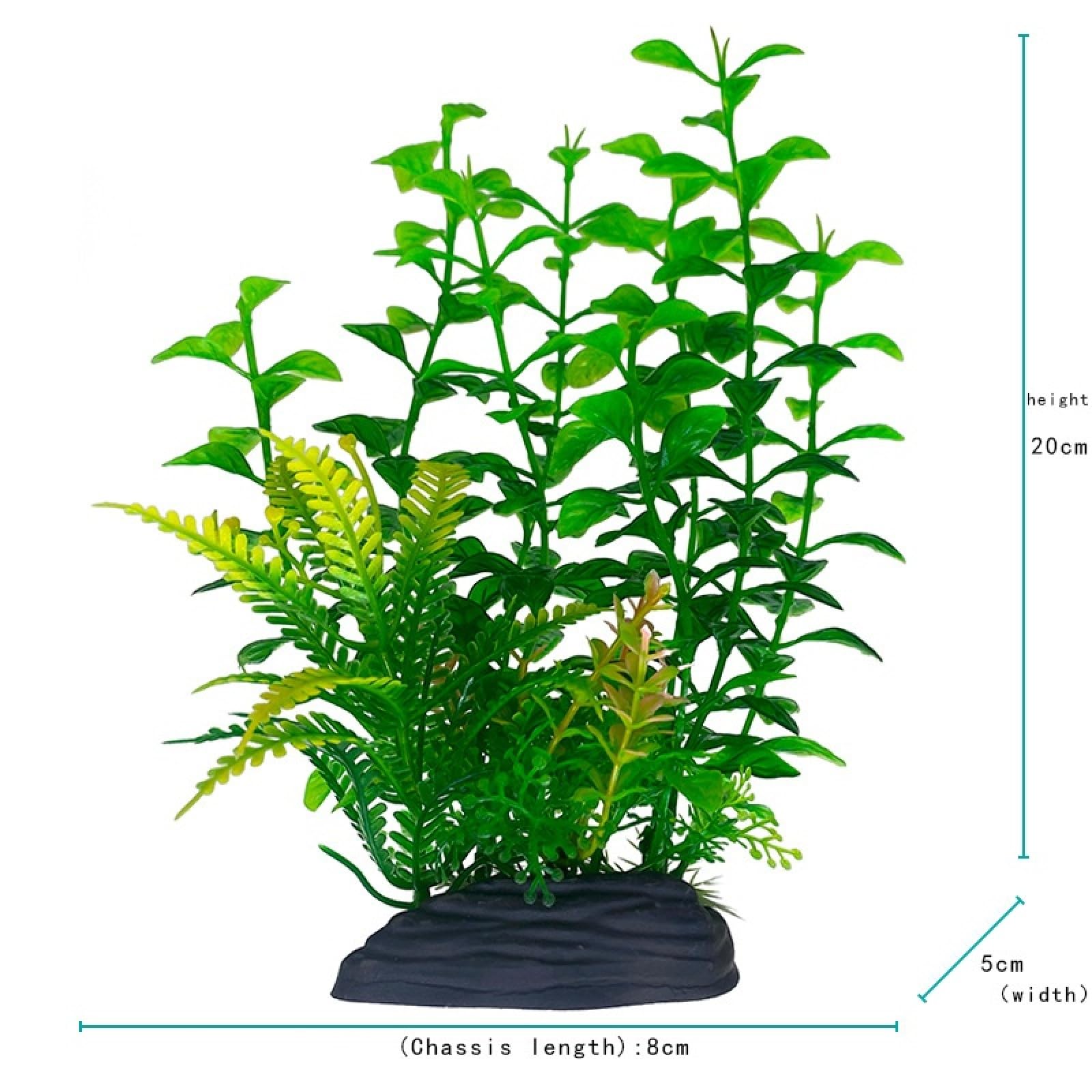 Adornos Artificiales de plástico for Plantas acuáticas, Accesorios de simulación for pecera, 3 Piezas A,Decoración de peceras