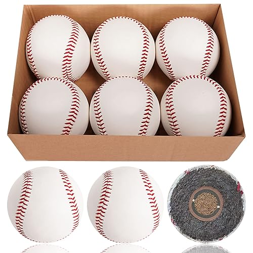 6/12 Pack Standard Size Adult Baseballs Unmarked & Leather Covered